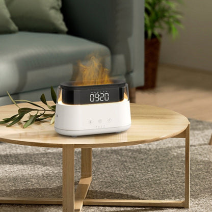 Smart Flame Humidifier with Clock - Timed Fragrance Sprayer for a Cozy Home Atmosphere