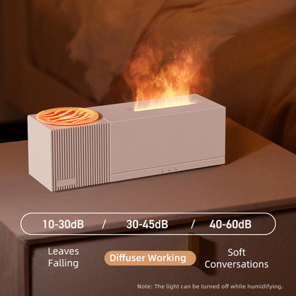 Flame Air Diffuser Humidifier with Ocean Wave Projector Light Cool Mist Humidifier Air Humidifier for Home Decor/Relaxation/Gift