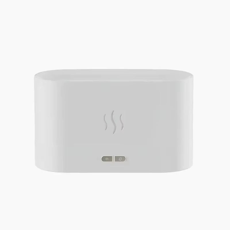 1Pc New Flame Simulation Flame Ultrasonic Humidifier, Portable 7-Color Flame Fireplace Air Aromatic Essential Oil Diffuser, USB